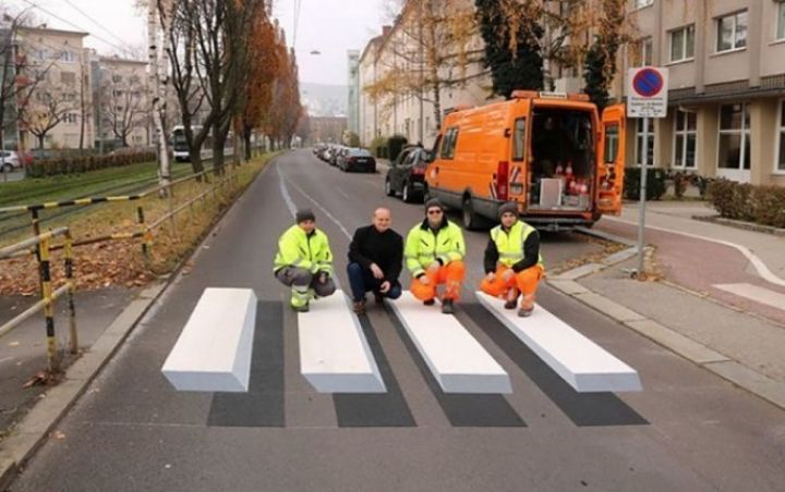 İlk 3D piyada zolağı istifadəyə verilib