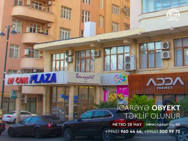 Şəhərin mərkəzində icarə obyekt sahələri!