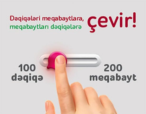 “Nar” abunəçiləri dəqiqələri meqabaytlara, meqabaytları dəqiqələrə dəyişə biləcək