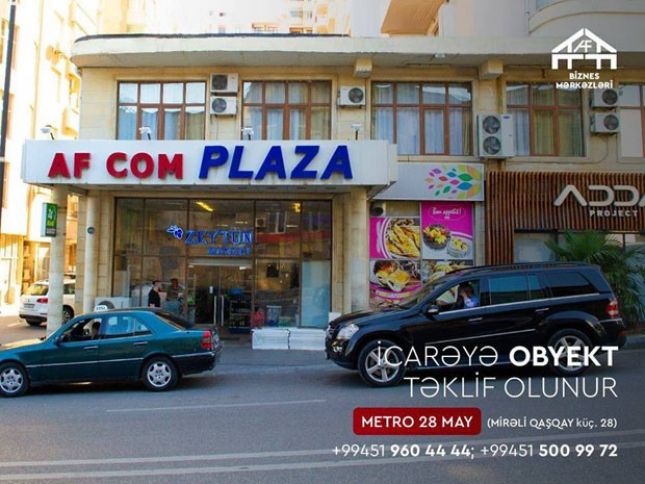 Şəhərin mərkəzində icarəyə obyekt sahələri!