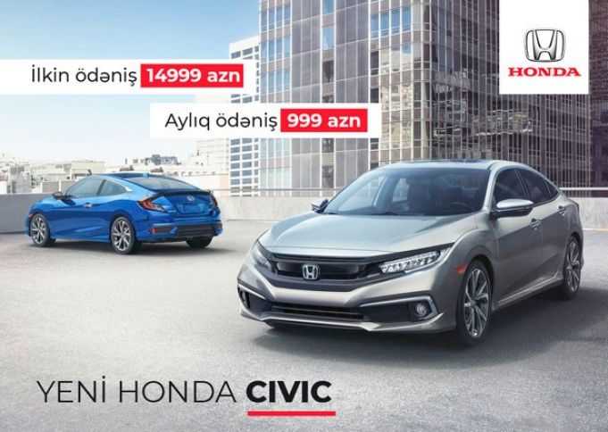Yeni Honda Civic əlverişli şərtlərlə!
