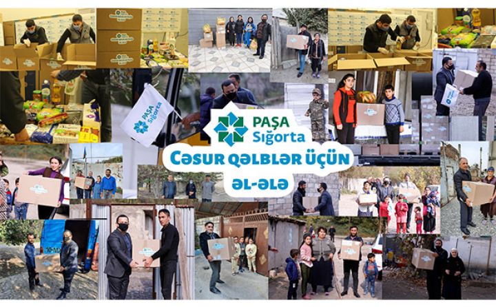 PAŞA Sığorta şirkəti cəbhəyanı bölgələrdə çətin şəraitdə məskunlaşmış 500 ailə üçün yardım göndərdi