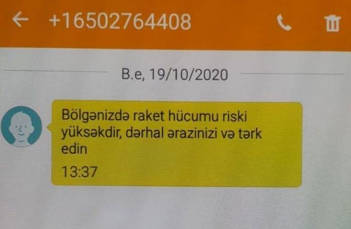 Xəbərdarlıq: vətəndaşlarımıza mesaj vasitəsilə saxta çağırışlar edilir