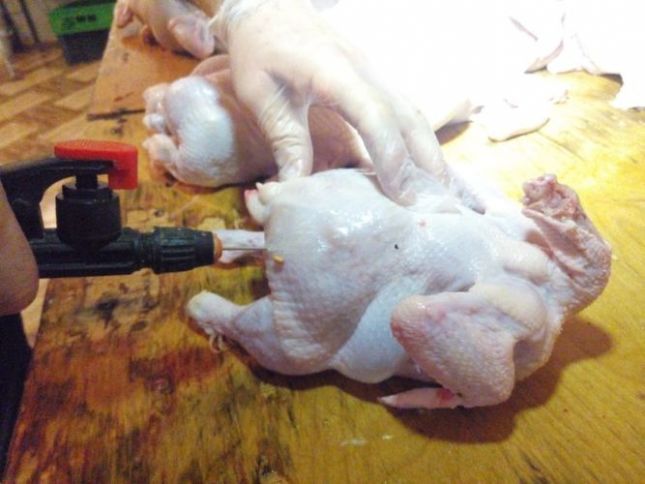 Quş ətinin çəkisini su vuraraq artıran müəssisə aşkarlanıb