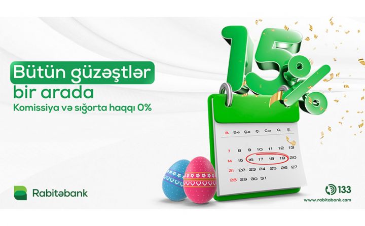 Rabitəbankdan komissiyasız və sığortasız kredit – illik cəmi 15% ilə!