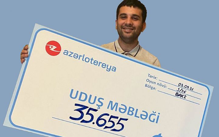 Bakı sakini lotereyada təxminən 36 min manat “Cek Pot” qazandı