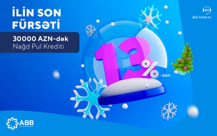 ABB-də cəmi 13%-lə kredit fürsəti!