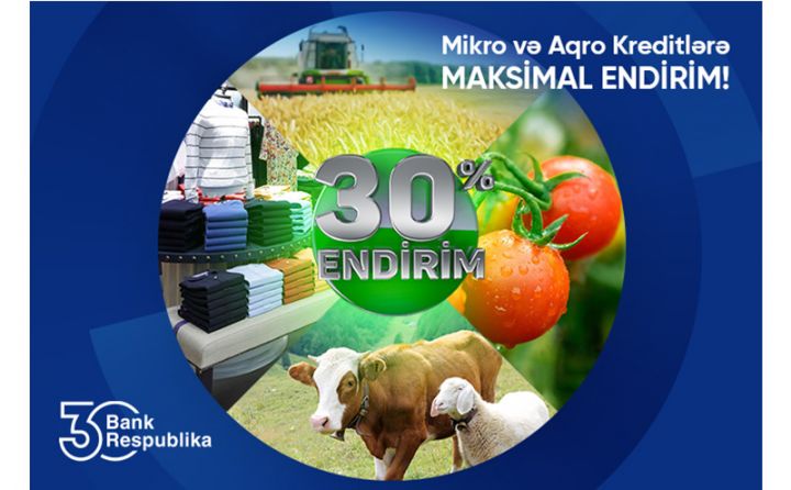 Bank Respublika mikro kredit faizlərində endirim elan etdi