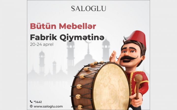 Saloglu mağazalarında mebellər 5 gün fabrik qiymətinə satılacaq