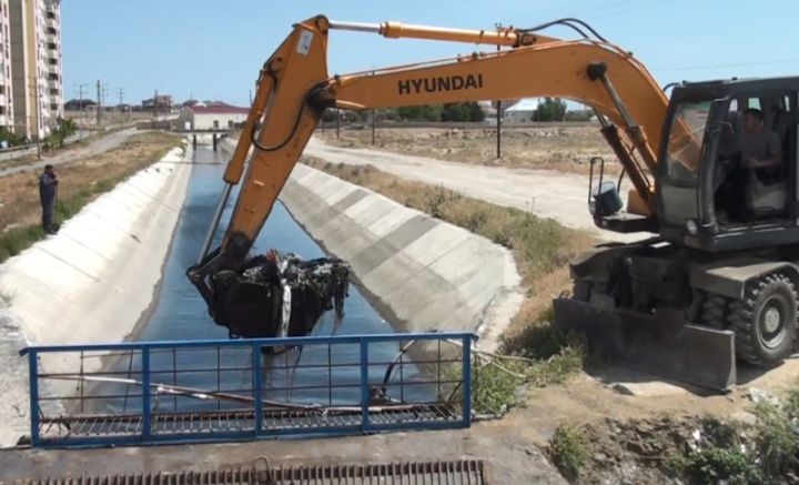 Abşeron magistral kanalı təmizlənib