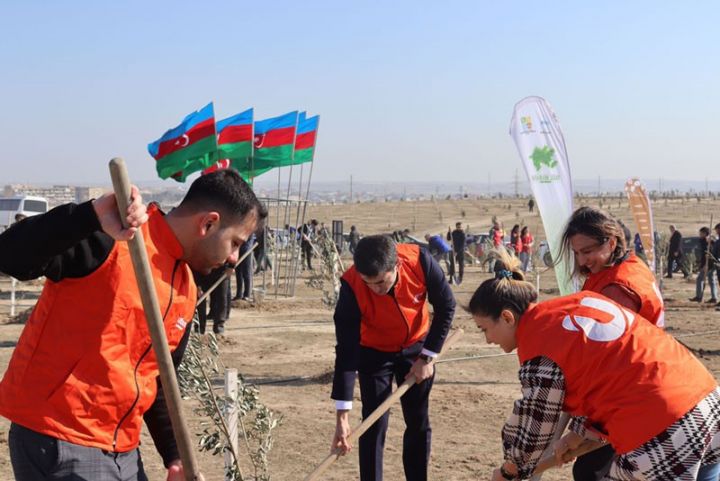 Unibank ağacəkmə aksiyasında iştirak edib