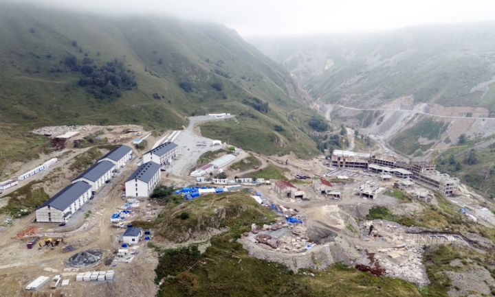 “İstisu” Müalicə-İstirahət Kompleksinin tikintisi davam edir - FOTO