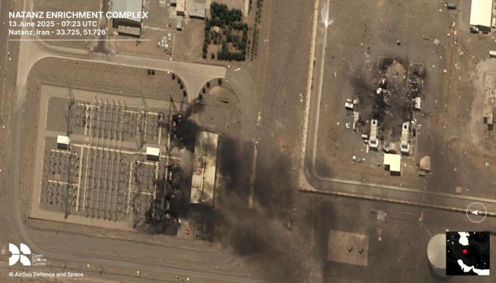 İsrailin hücumundan sonra İranın nüvə obyektinin peyk görüntüləri