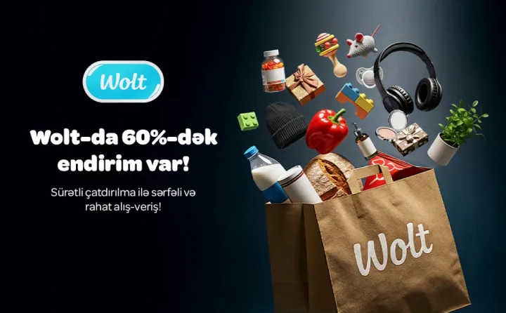 Wolt-dan 60%-dək endirimlə Black Friday-də daha sərfəli və sürətli alış-veriş edin