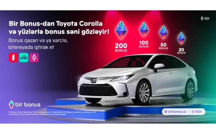 Bir Bonus Toyota Corolla və yüzlərlə bonus qazandırır