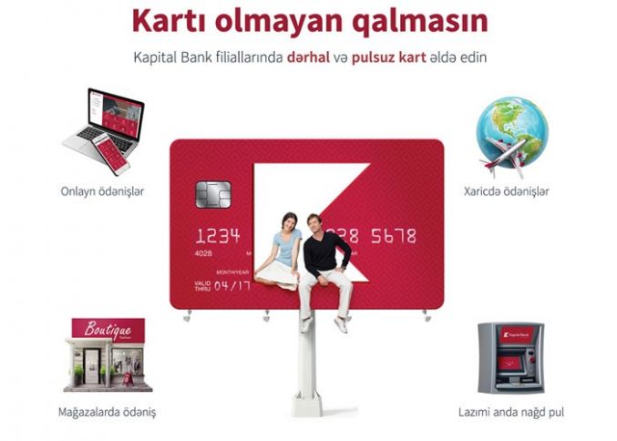 Kapital Bank 2 illik Visa kartlarını pulsuz təklif edir