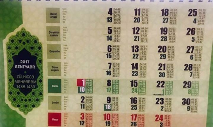 Məhərrəm ayının vaxtı bəlli olub