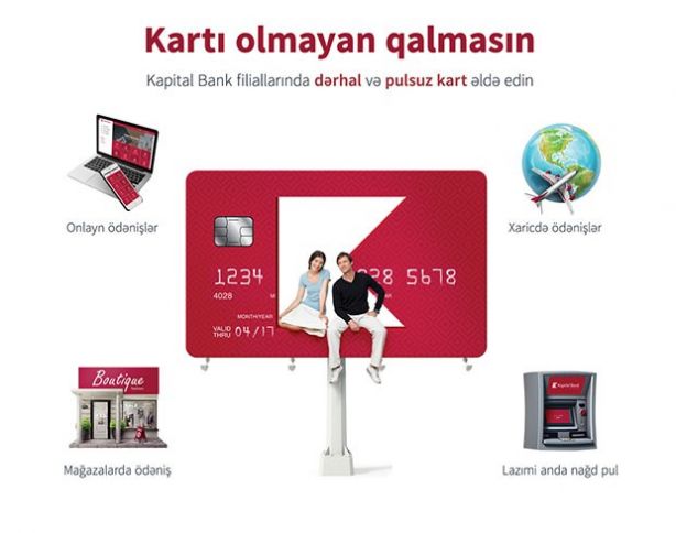 Kapital Bank-dan hamıya pulsuz kart