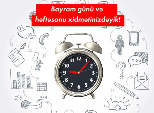 Bank “BTB” bayram günü və həftəsonu fəaliyyət göstərəcək