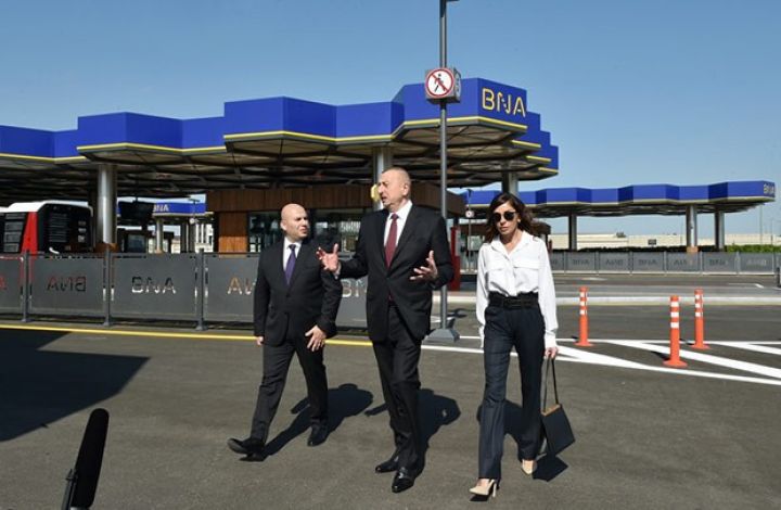 Prezidentin iştirakı ilə Nəqliyyat Mübadilə Mərkəzi açıldı - YENİLƏNİB