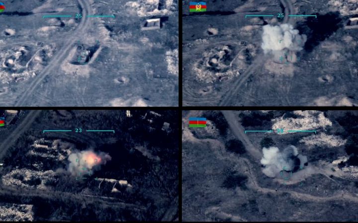 Düşmənin döyüş texnikaları belə məhv edildi - VİDEO