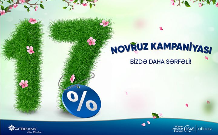AFB Bank kreditin faizinə 5% -dək endirim edir