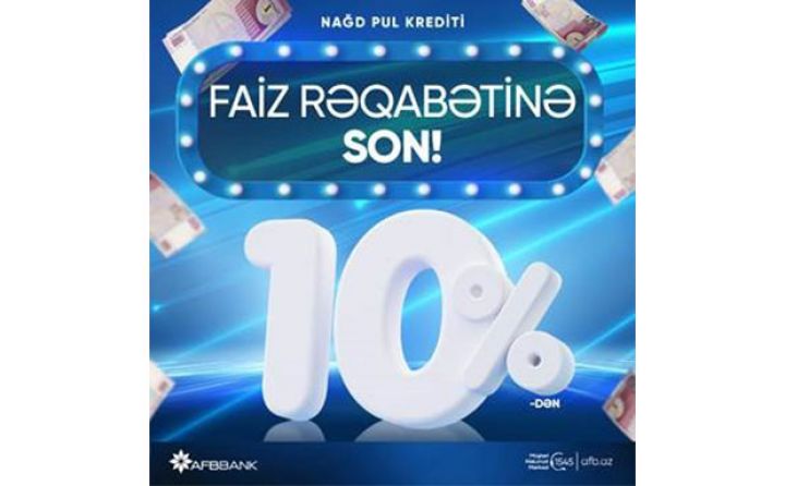 “AFB Bank” faiz rəqabətinə son qoydu