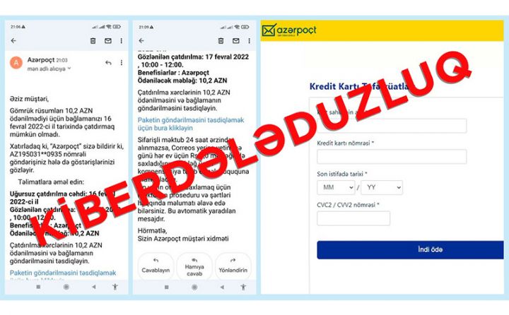 “Azərpoçt” adından saxta məktublar göndərilir - XƏBƏRDARLIQ