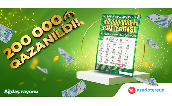 Azərbaycan ani lotereyaları tarixində ən böyük uduş - 200.000 manat qazanıldı