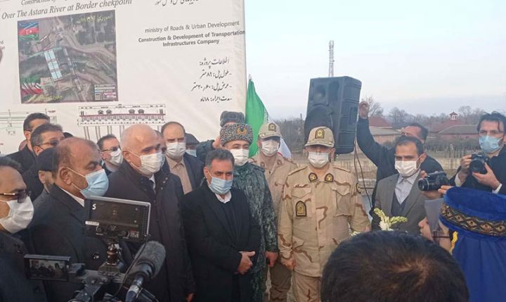 Azərbaycan-İran arasında avtomobil yolu körpüsünün təməli qoyuldu