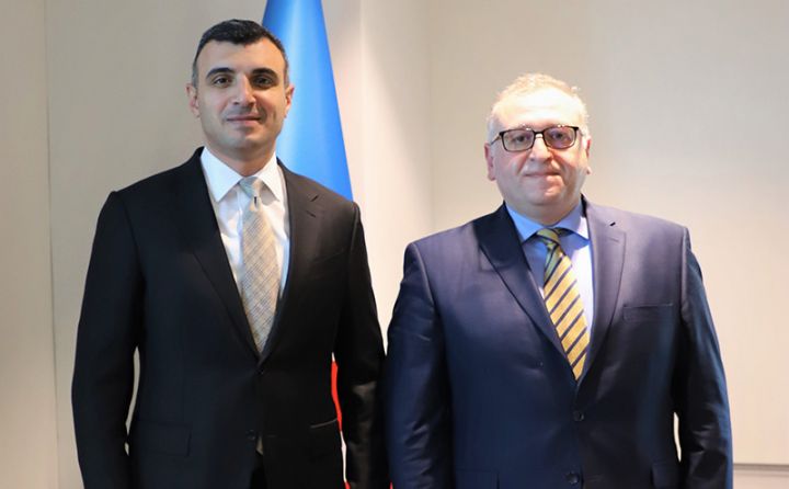 Taleh Kazımov qonşu dövlətin Milli Bankının sədri ilə görüşüb