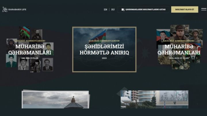 Antiterror əməliyyatında şəhid olmuş igidlərin məlumatları platformaya əlavə olundu