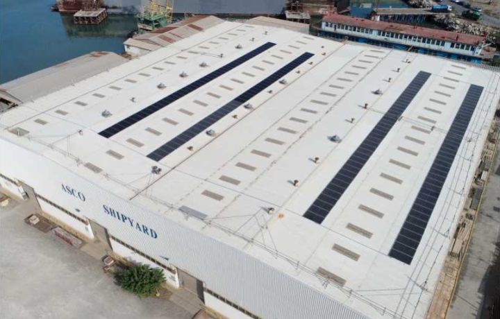 Zavodda 512 kv.m ərazidə günəş panelləri quraşdırılıb